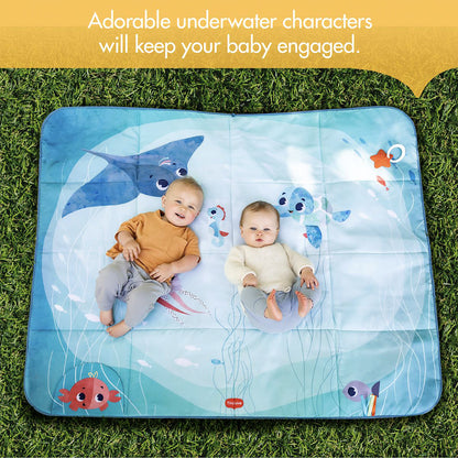 Treasure the Ocean™ Bundle: XL Outdoor Picnic Mat, Luxe Musical Mobile, 2-in-1 Musical Mobile Gymini®
