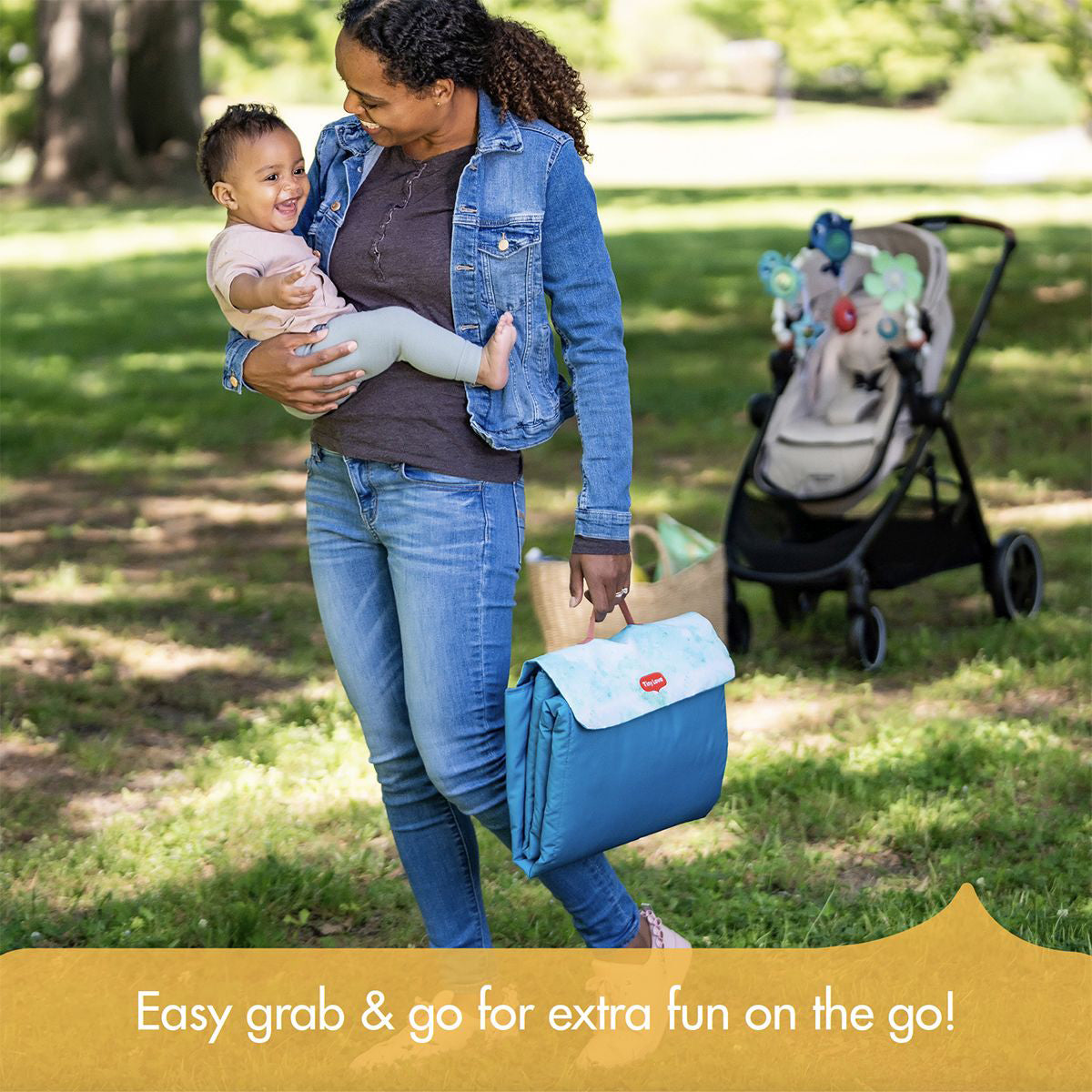 Treasure the Ocean™ Bundle: XL Outdoor Picnic Mat, Luxe Musical Mobile, 2-in-1 Musical Mobile Gymini®