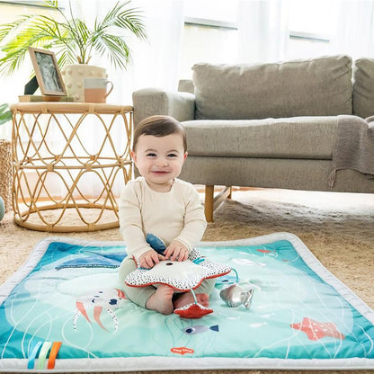 Treasure the Ocean™ Bundle: XL Outdoor Picnic Mat, Luxe Musical Mobile, 2-in-1 Musical Mobile Gymini®