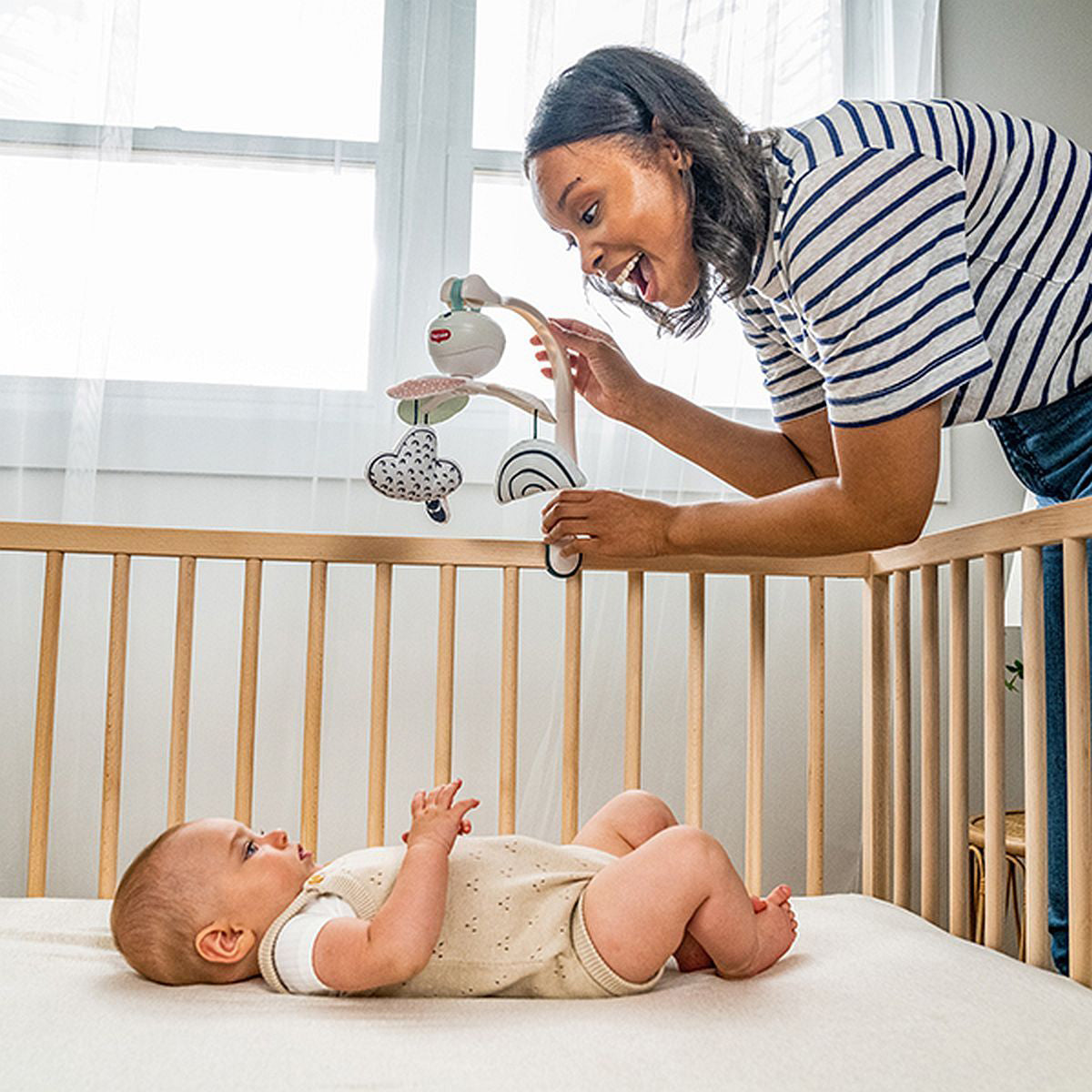 Black & White Décor Bundle: Developmental Gymini®, Snuggle Buddy Panda, 3-in-1 Take Along Mobile™