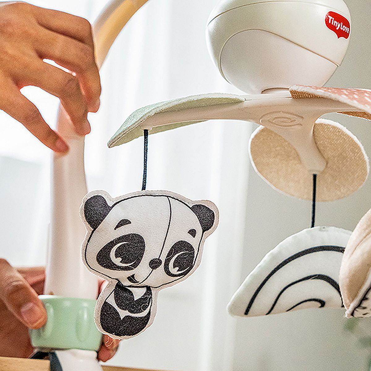 Black & White Décor Bundle: Developmental Gymini®, Snuggle Buddy Panda, 3-in-1 Take Along Mobile™
