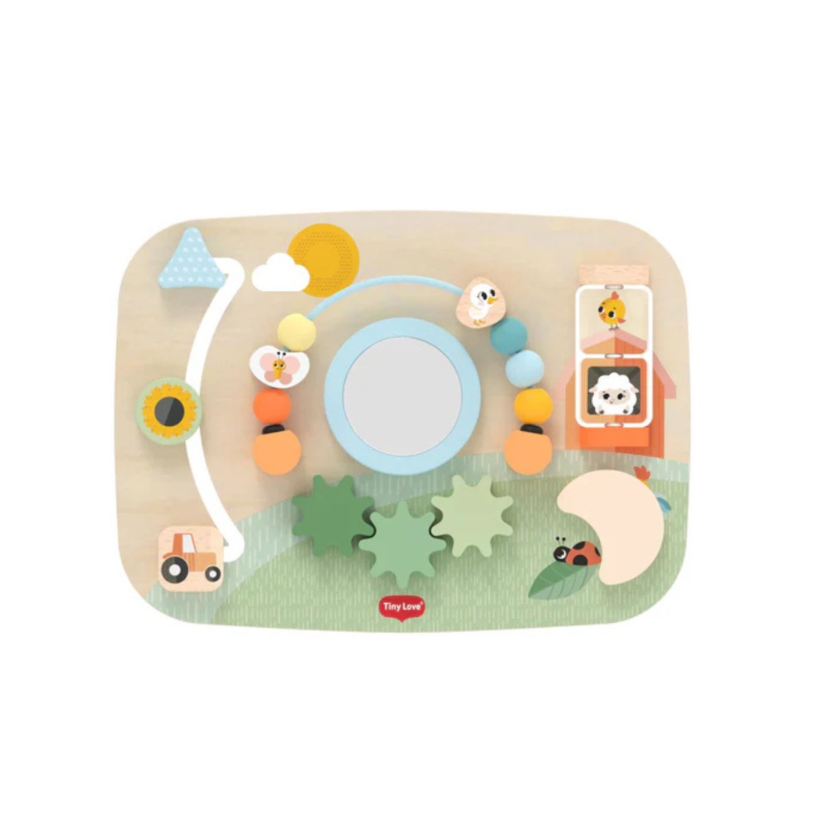 Farmers Funday Bundle: Wooden Busy Board, Wooden Stacking Tower, Play & Explore Piano, Play & Explore Drums