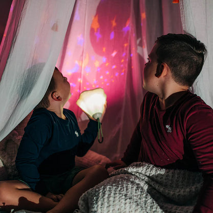 Boho Chic Bundle: Tiny Dreamer 3-in-1 Musical Projector, Double-Sided First Book, Wooden Car Ramp, Wooden Stacking Train