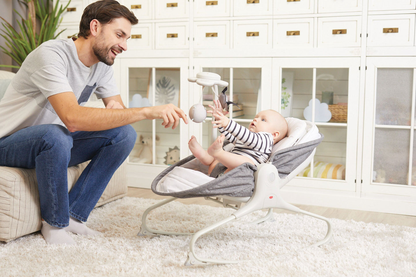 Cozy Tiny Rocker - Grey