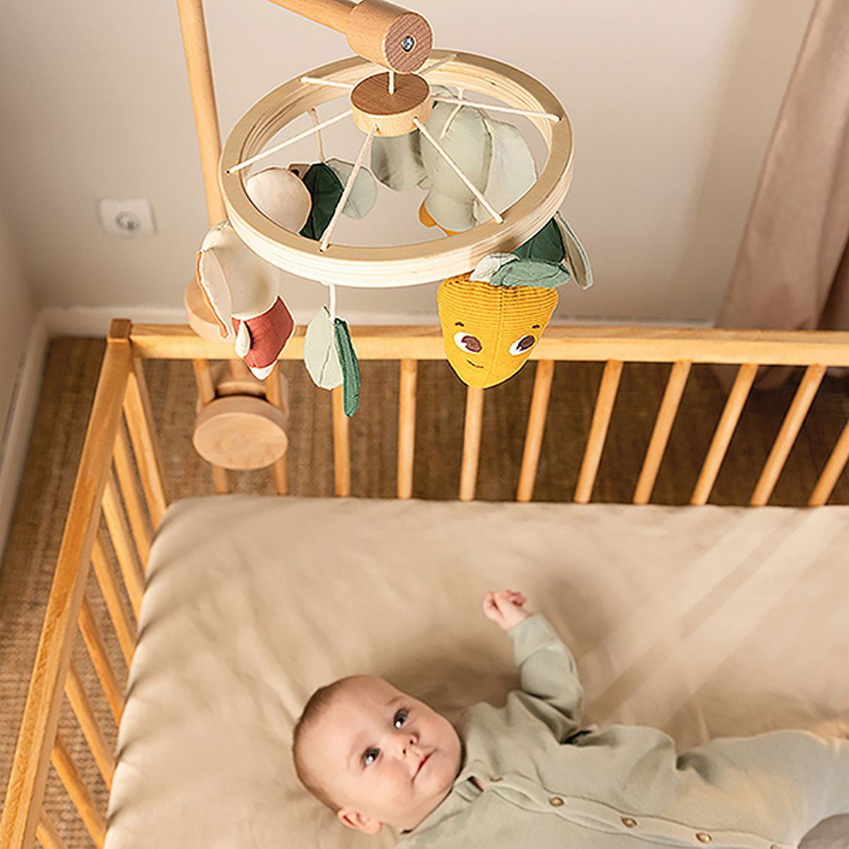 Garden of Adventures Bundle: Luxe Developmental Gymini®, Activity Spiral, Wooden Cot Mobile