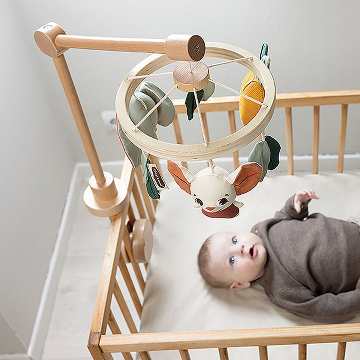 Garden of Adventures Bundle: Luxe Developmental Gymini®, Activity Spiral, Wooden Cot Mobile
