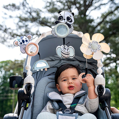 Black & White Décor Bundle: Luxe Developmental Gymini®, Sunny Stroll™, Tummy Time Mobile Entertainer