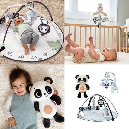 Black & White Décor Bundle: Developmental Gymini®, Snuggle Buddy Panda, 3-in-1 Take Along Mobile™