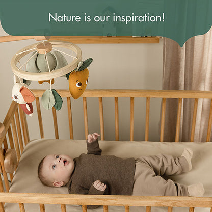 Garden of Adventures Bundle: Luxe Developmental Gymini®, Activity Spiral, Wooden Cot Mobile