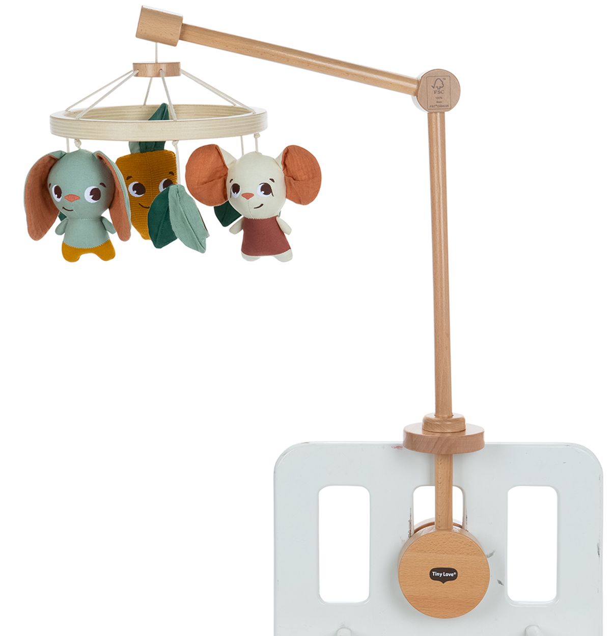 Garden of Adventures Bundle: Luxe Developmental Gymini®, Activity Spiral, Wooden Cot Mobile