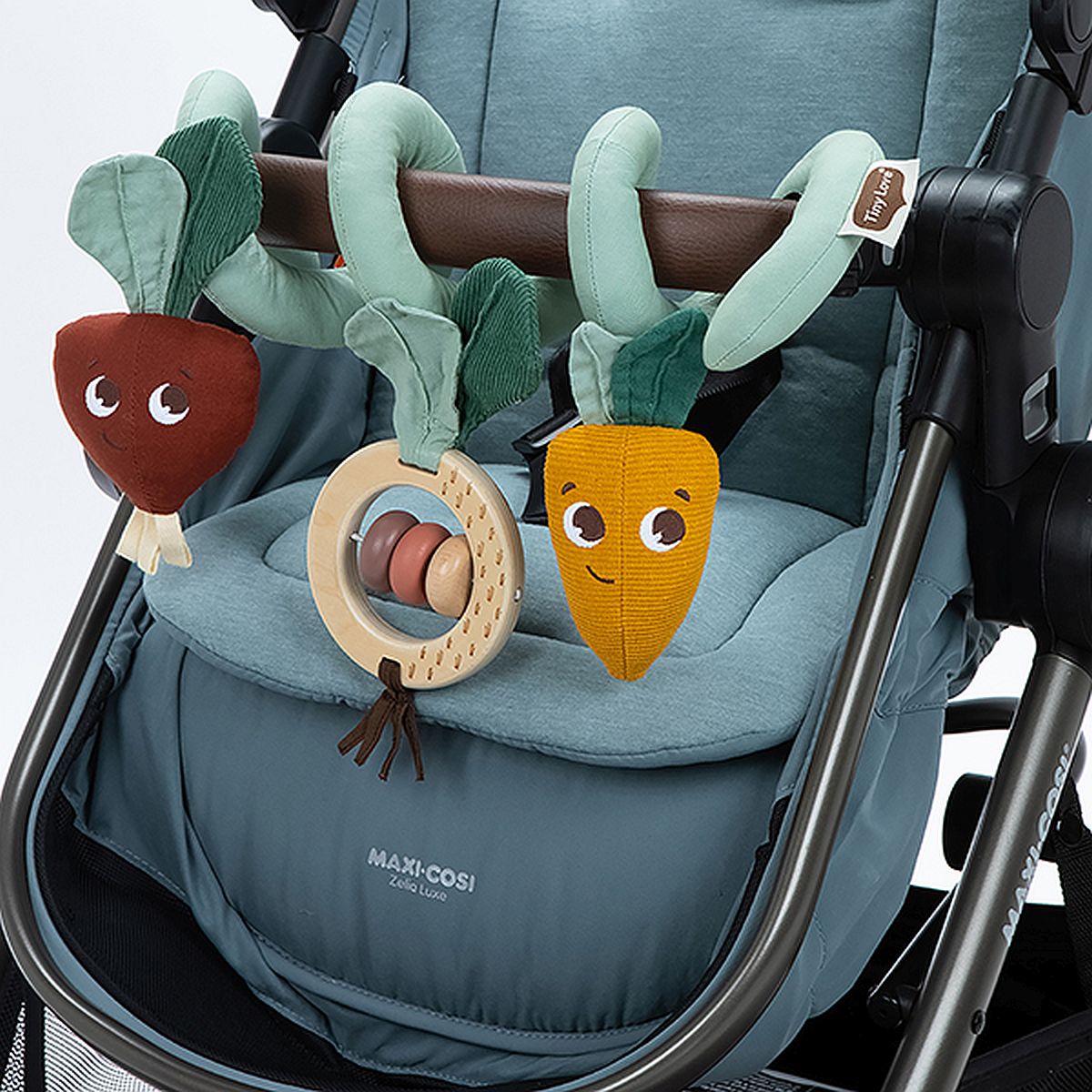 Garden of Adventures Bundle: Luxe Developmental Gymini®, Activity Spiral, Wooden Cot Mobile