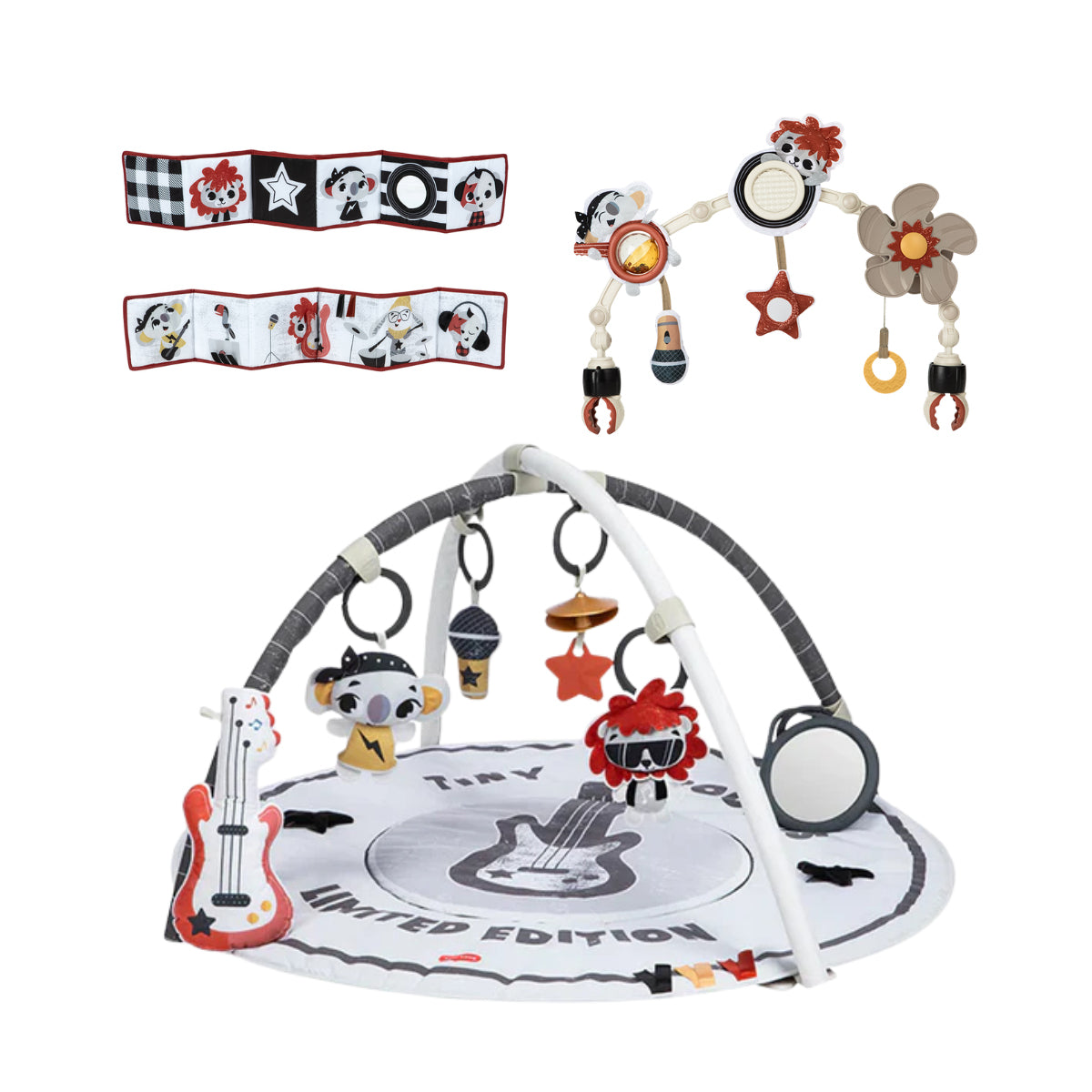 Tiny Rockers Bundle: Roll With Me Gymini®, Sunny Stroll™, Double-Sided First Book