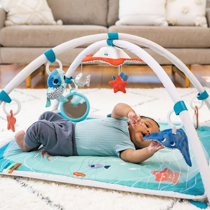 Treasure the Ocean™ Bundle: XL Outdoor Picnic Mat, Luxe Musical Mobile, 2-in-1 Musical Mobile Gymini®