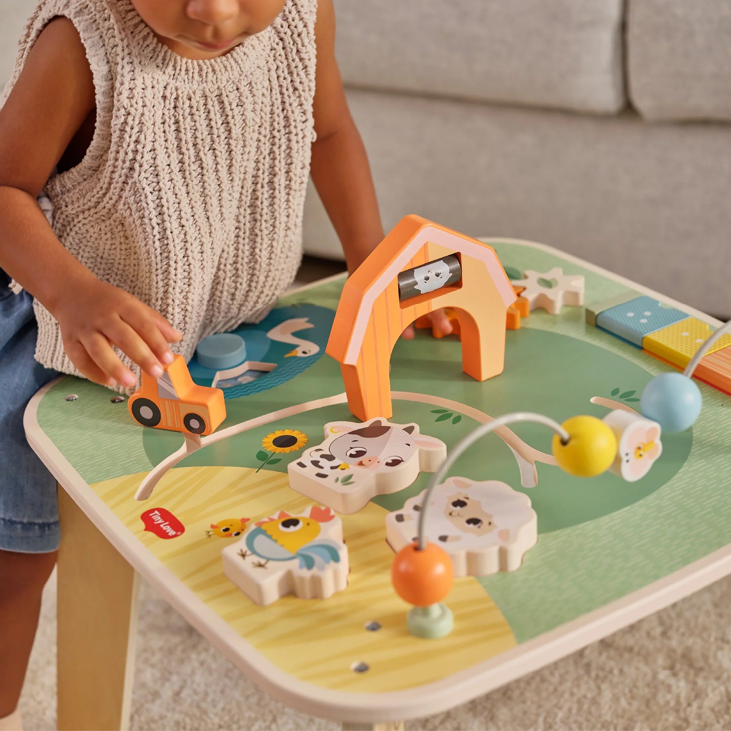 Farmers Funday Wooden Activity Table