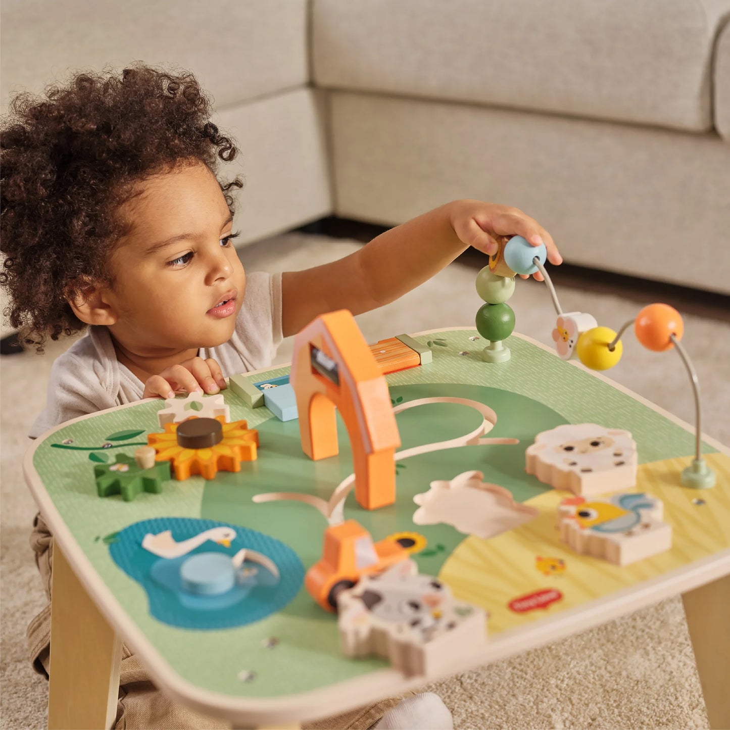 Farmers Funday Wooden Activity Table