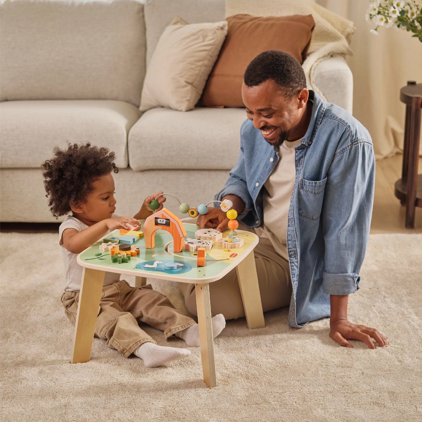 Farmers Funday Wooden Activity Table