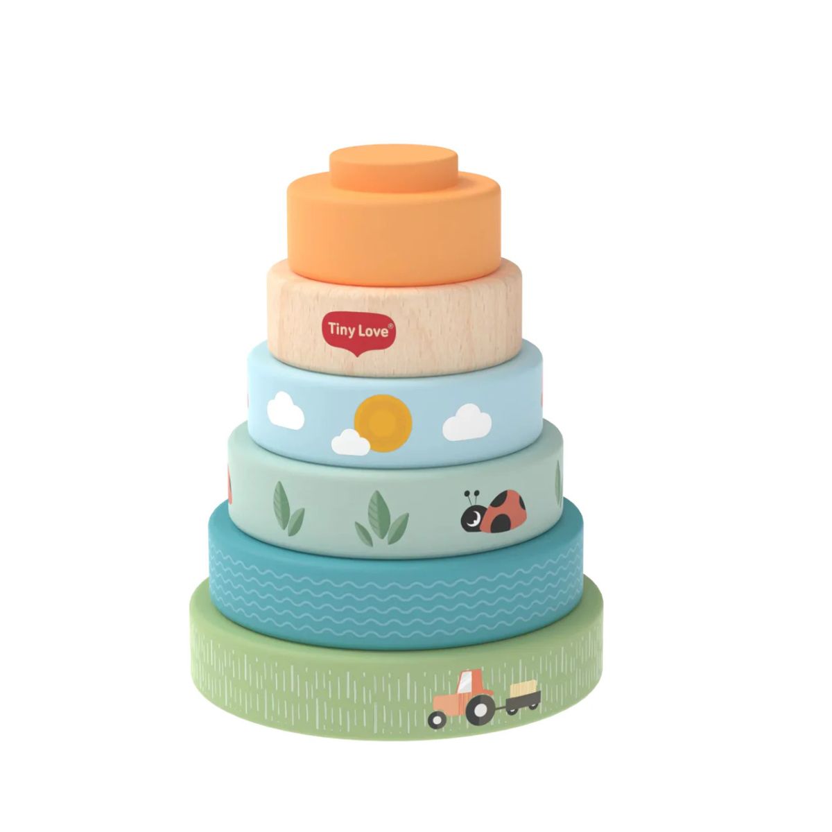 Farmers Funday Bundle: Wooden Busy Board, Wooden Stacking Tower, Play & Explore Piano, Play & Explore Drums