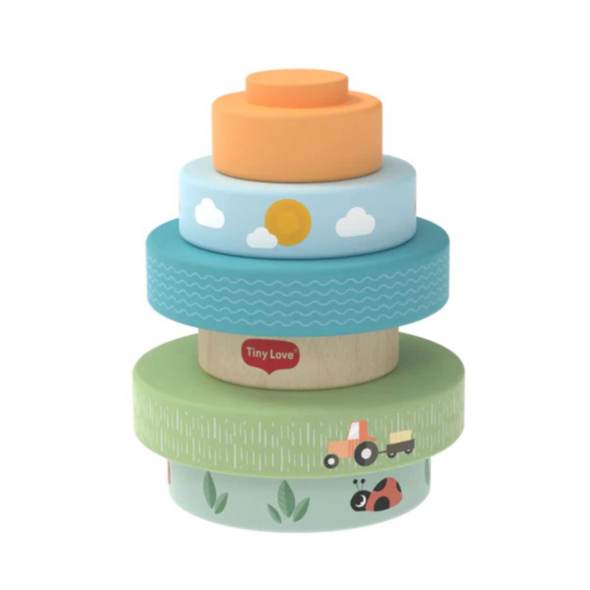 Farmers Funday Bundle: Wooden Busy Board, Wooden Stacking Tower, Play & Explore Piano, Play & Explore Drums
