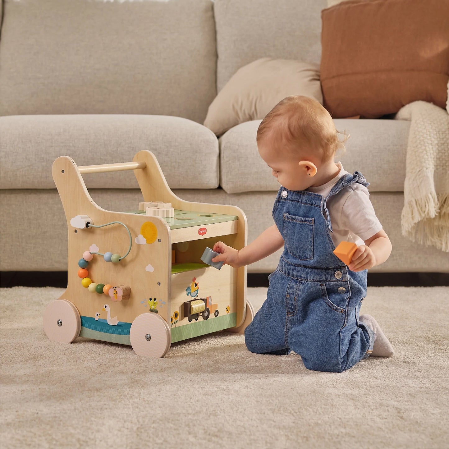 Farmers Funday Push & Play Wooden Walk Behind