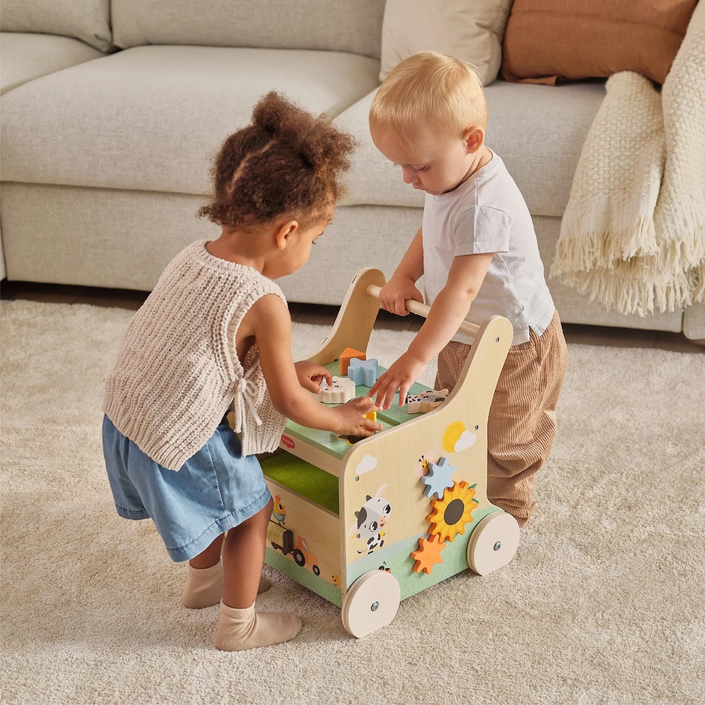 Farmers Funday Push & Play Wooden Walk Behind