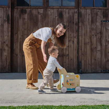 Farmers Funday Push & Play Wooden Walk Behind