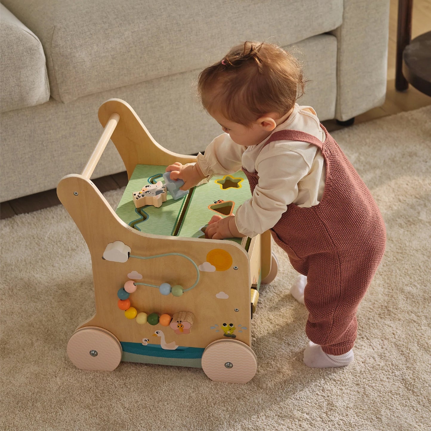 Farmers Funday Push & Play Wooden Walk Behind