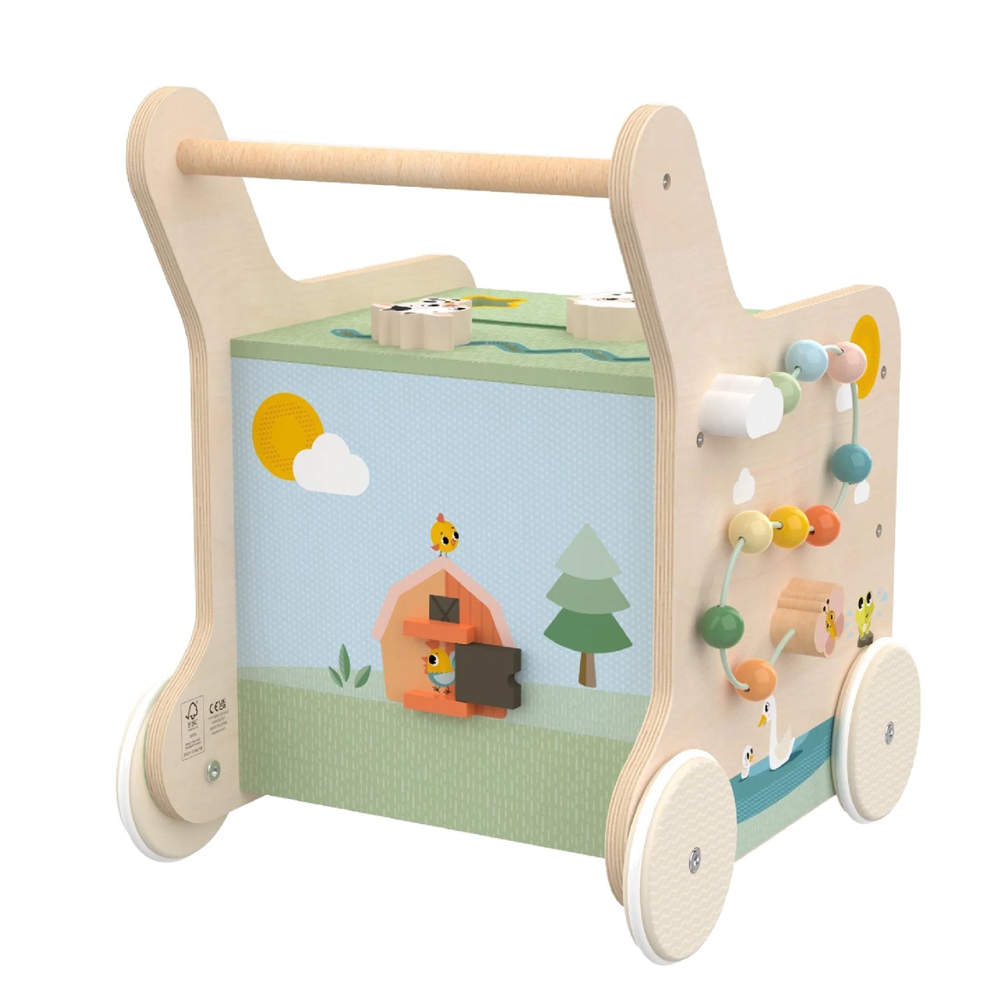 Farmers Funday Push & Play Wooden Walk Behind