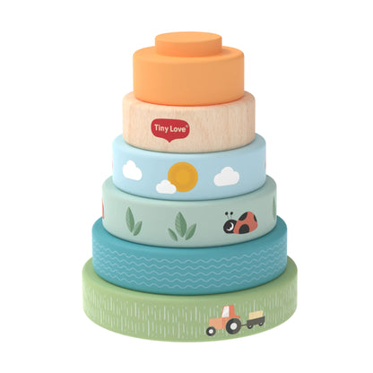 Farmers Funday Wooden Stacking Tower